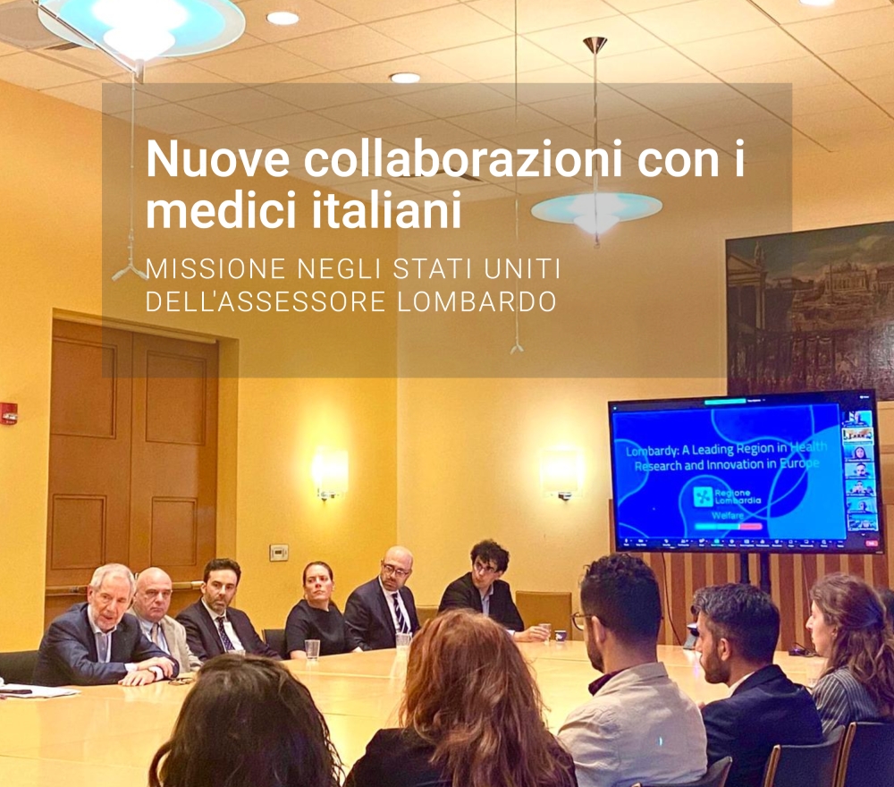 L’assessore lombardo in missione negli Stati Uniti: nuove collaborazioni in vista con i medici italiani